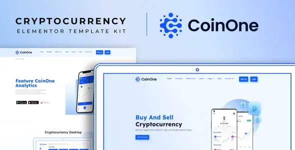 CoinOne – Cryptocurrency Elementor Template Kit CoinOne – Cryptocurrency Elementor Template Kit